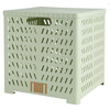Vouwbare storagebox met deksel 30x28x30 cm lichtgroen
